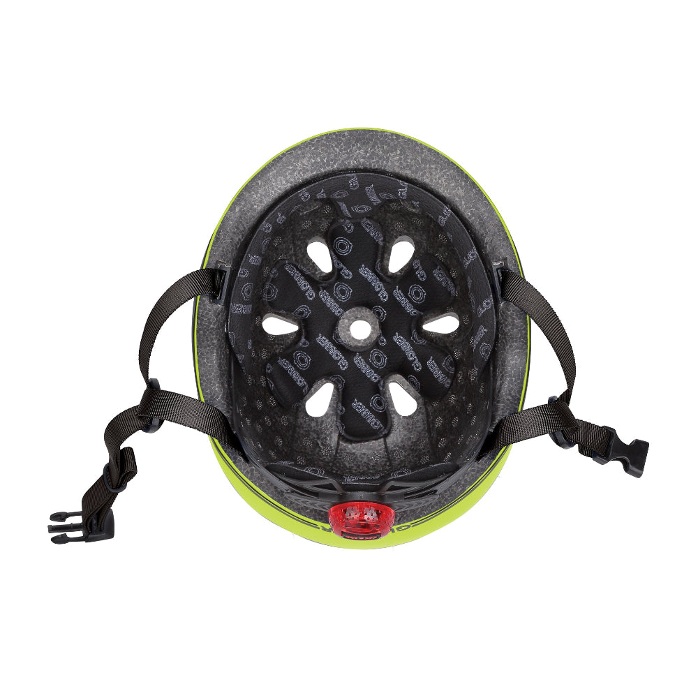 Casco infantil Globber Go Up Lights Lime Green