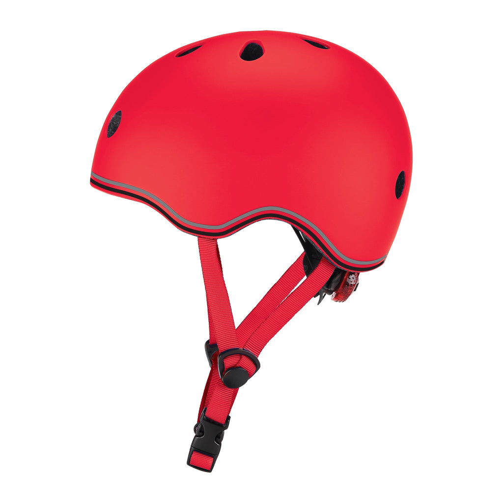 Casco infantil Globber Go Up Lights New Red, marca oficial Globber