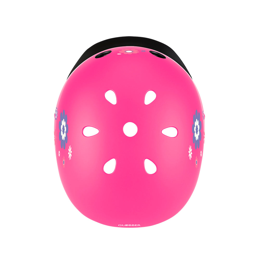 Casco infantil Globber Primo Fantasy Deep Pink Flowers