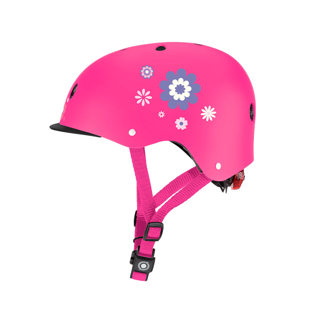 Casco infantil Globber Primo Fantasy Deep Pink Flowers