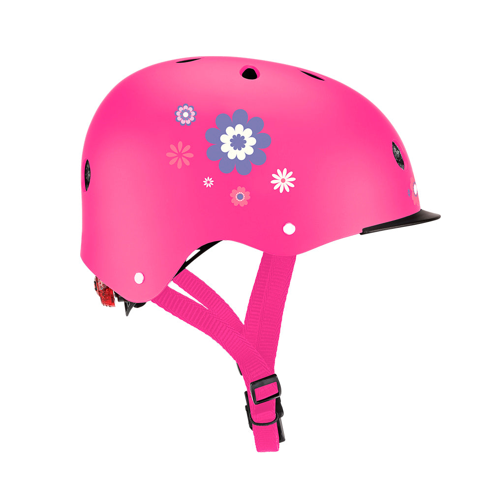 Casco infantil Globber Primo Fantasy Deep Pink Flowers