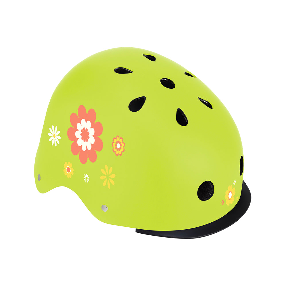 Casco infantil Globber Primo Fantasy Lime Green Flowers