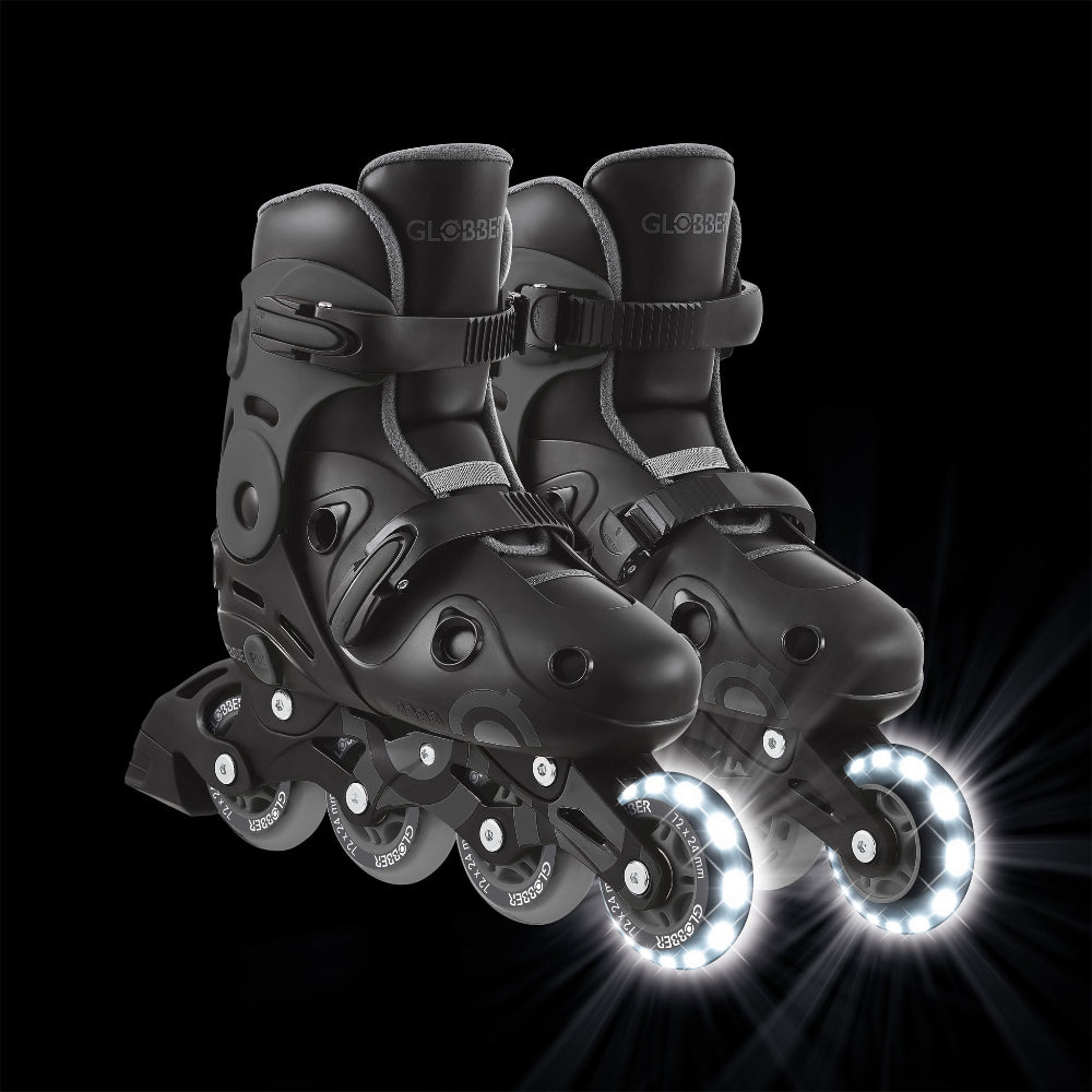 Patines Infantiles Ajustables con Luces Globber Gris