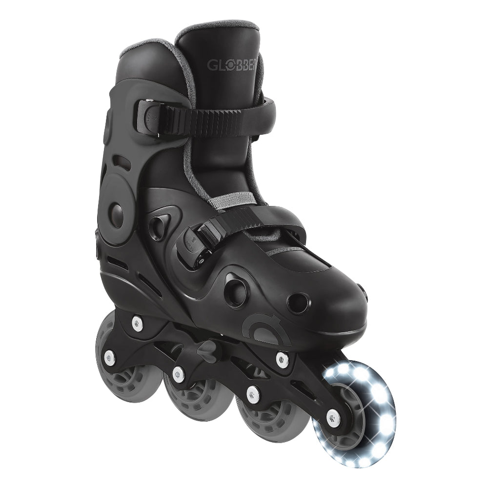Patines Infantiles Ajustables con Luces Globber Gris