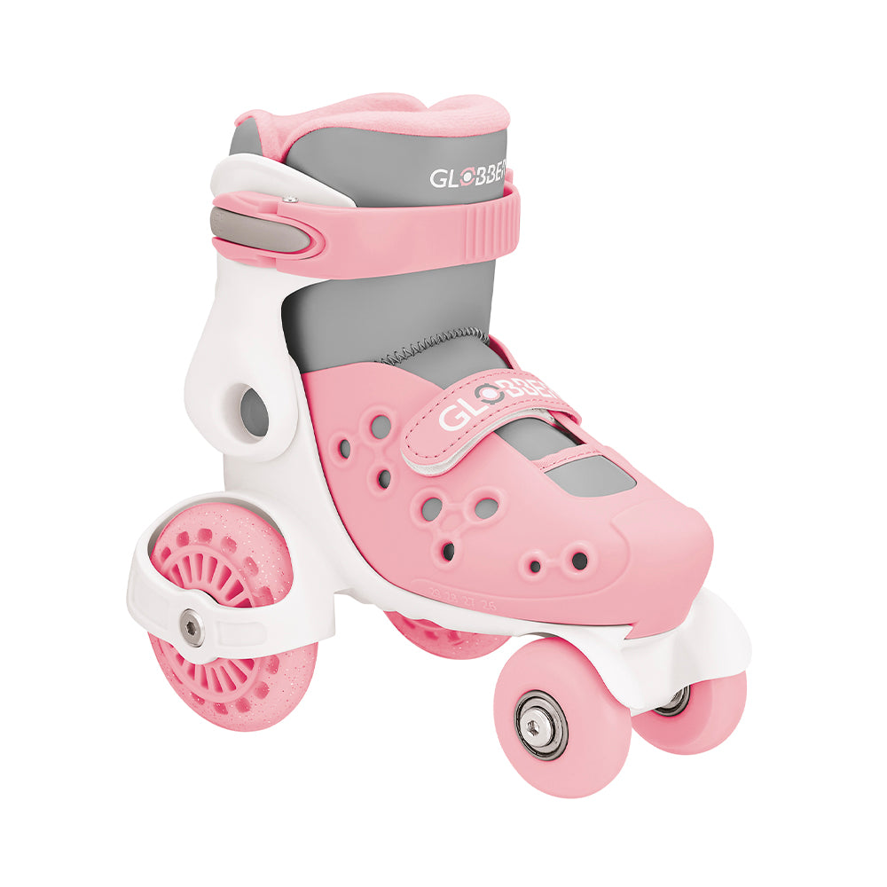 Patines Quad Infantiles Ajustables Globber Pastel Pink