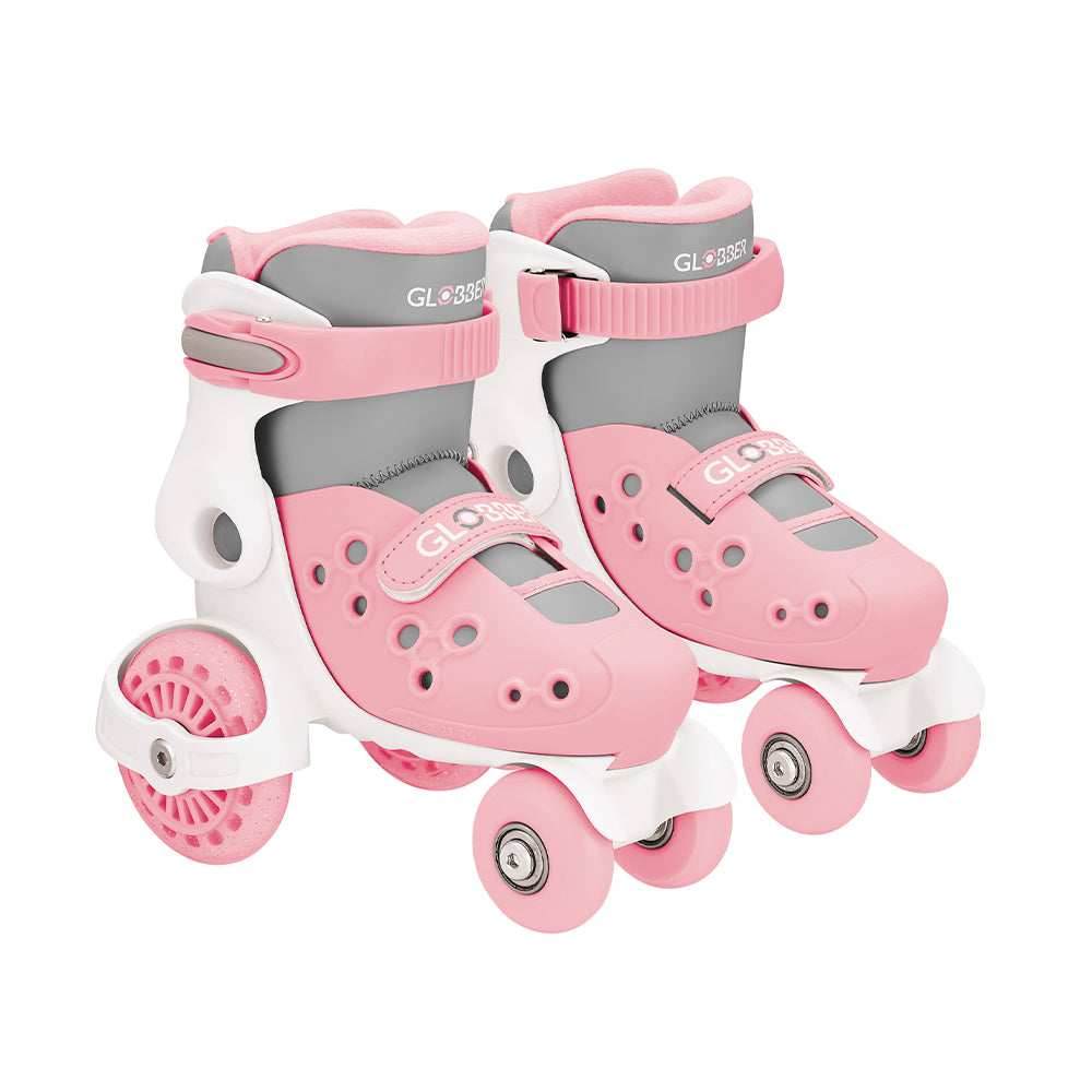 Patines Quad Infantiles Ajustables Globber Pastel Pink