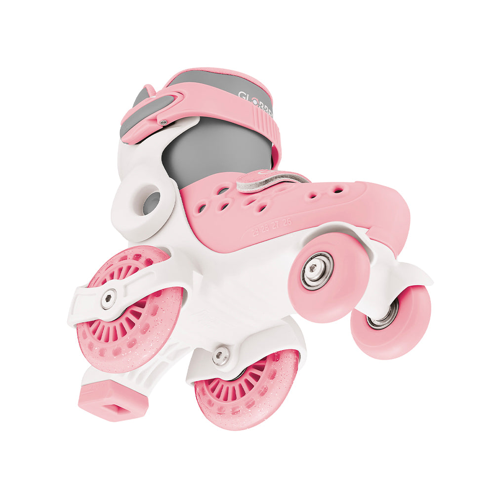 Patines Quad Infantiles Ajustables Globber Pastel Pink