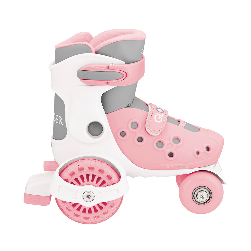 Patines Quad Infantiles Ajustables Globber Pastel Pink