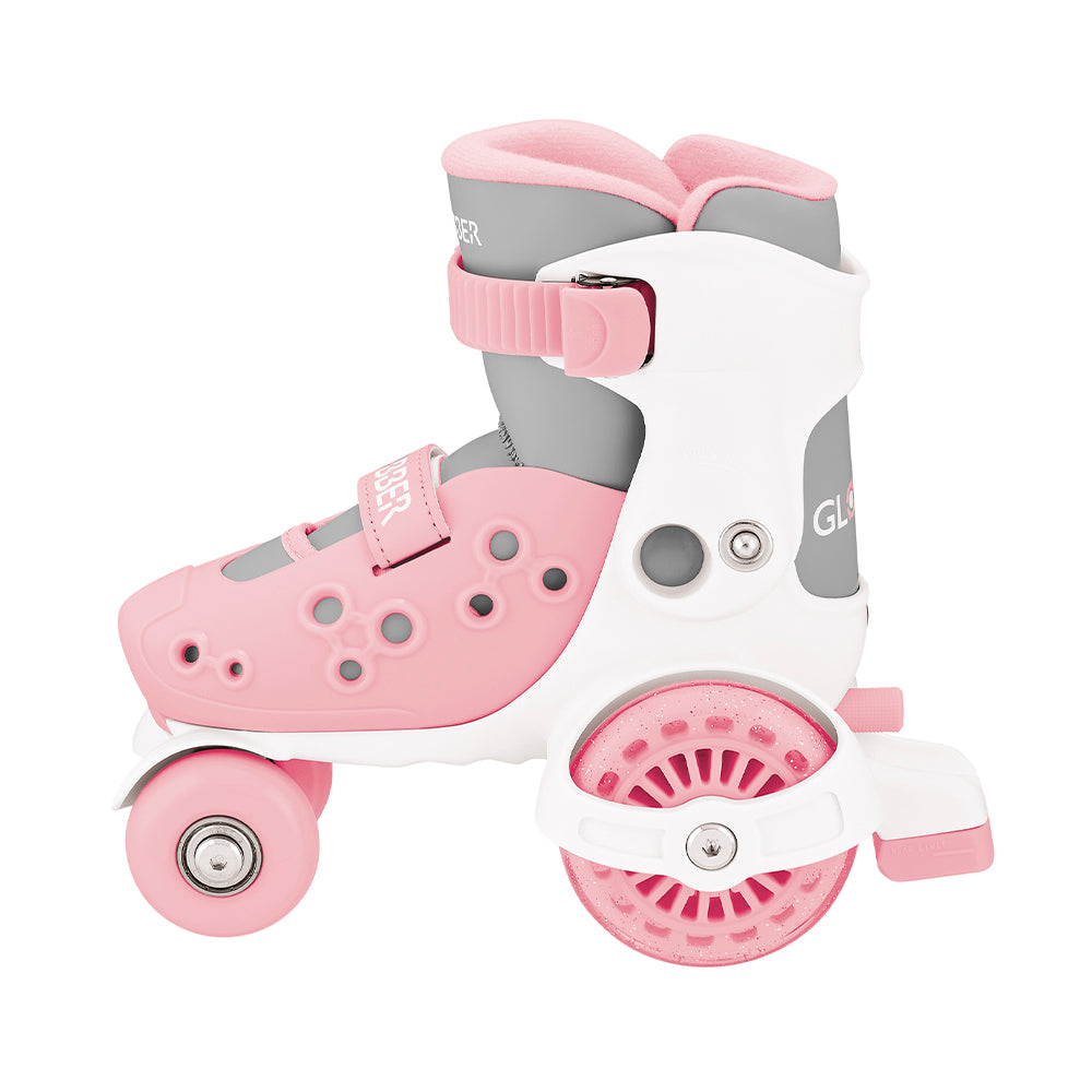 Patines Quad Infantiles Ajustables Globber Pastel Pink