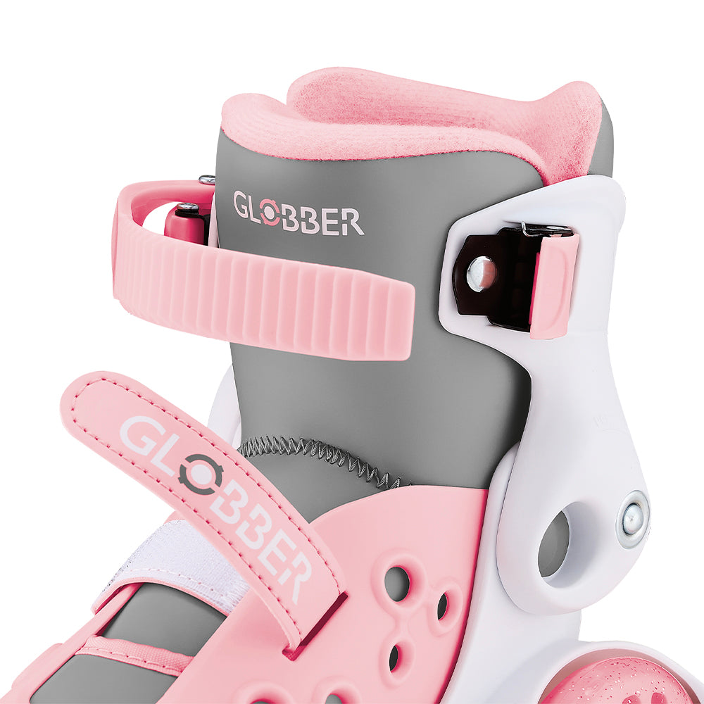 Patines Quad Infantiles Ajustables Globber Pastel Pink