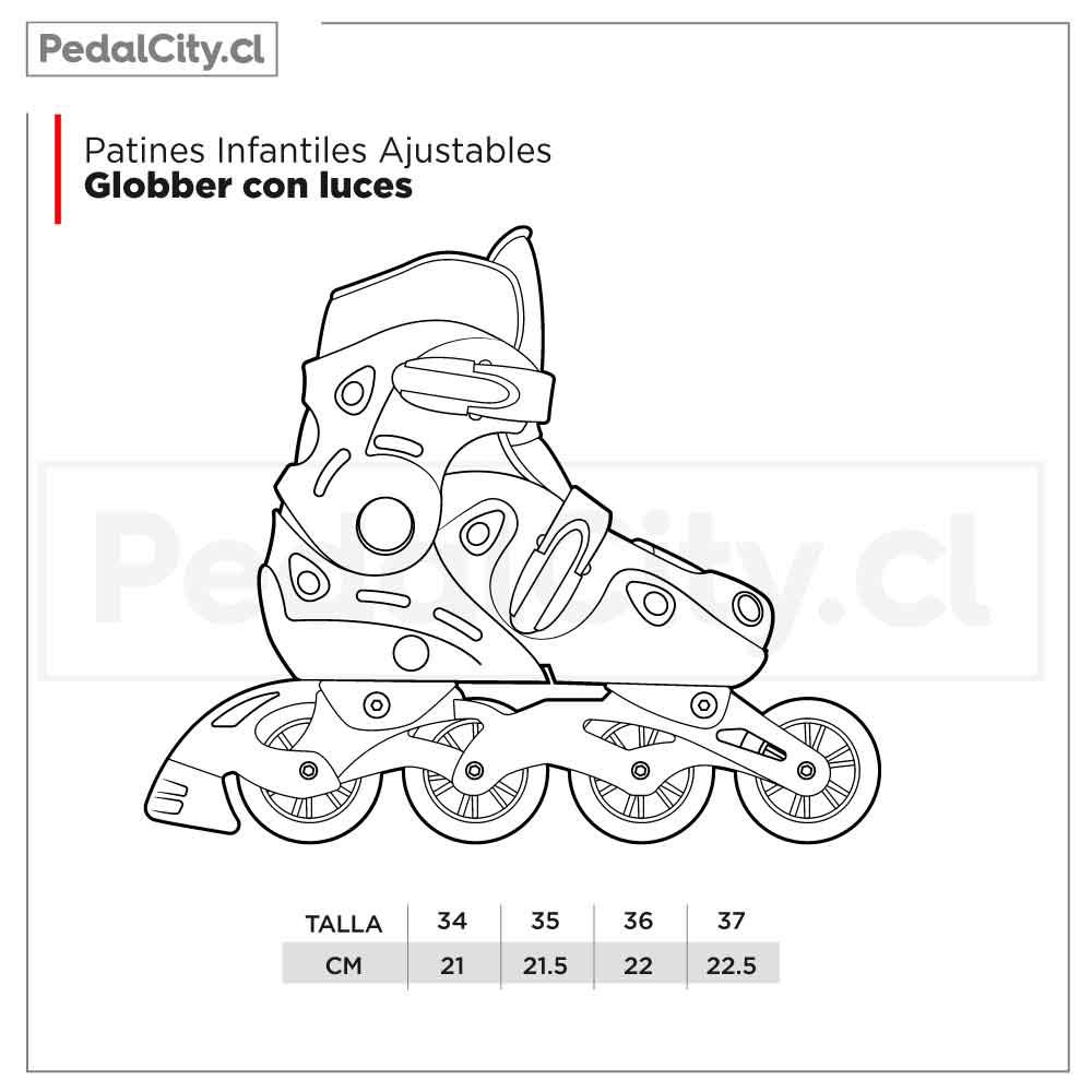 Patines Infantiles Ajustables Globber con Luces
