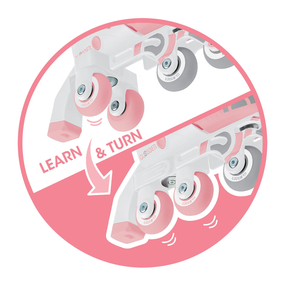 Patines en Línea Infantiles 2 en 1 Globber Rosado