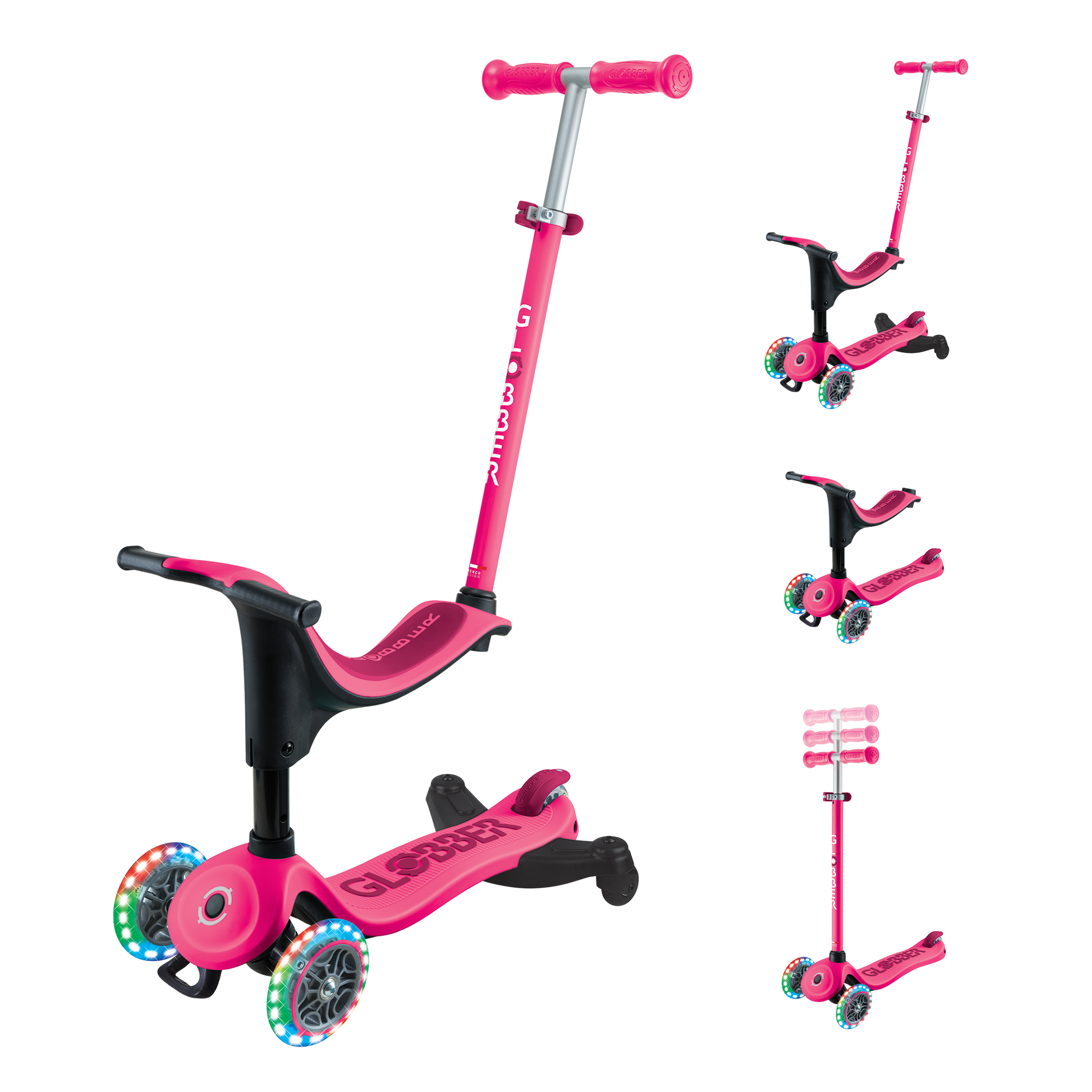 Scooter 3 en 1 Globber Go Up Deluxe Lights 360