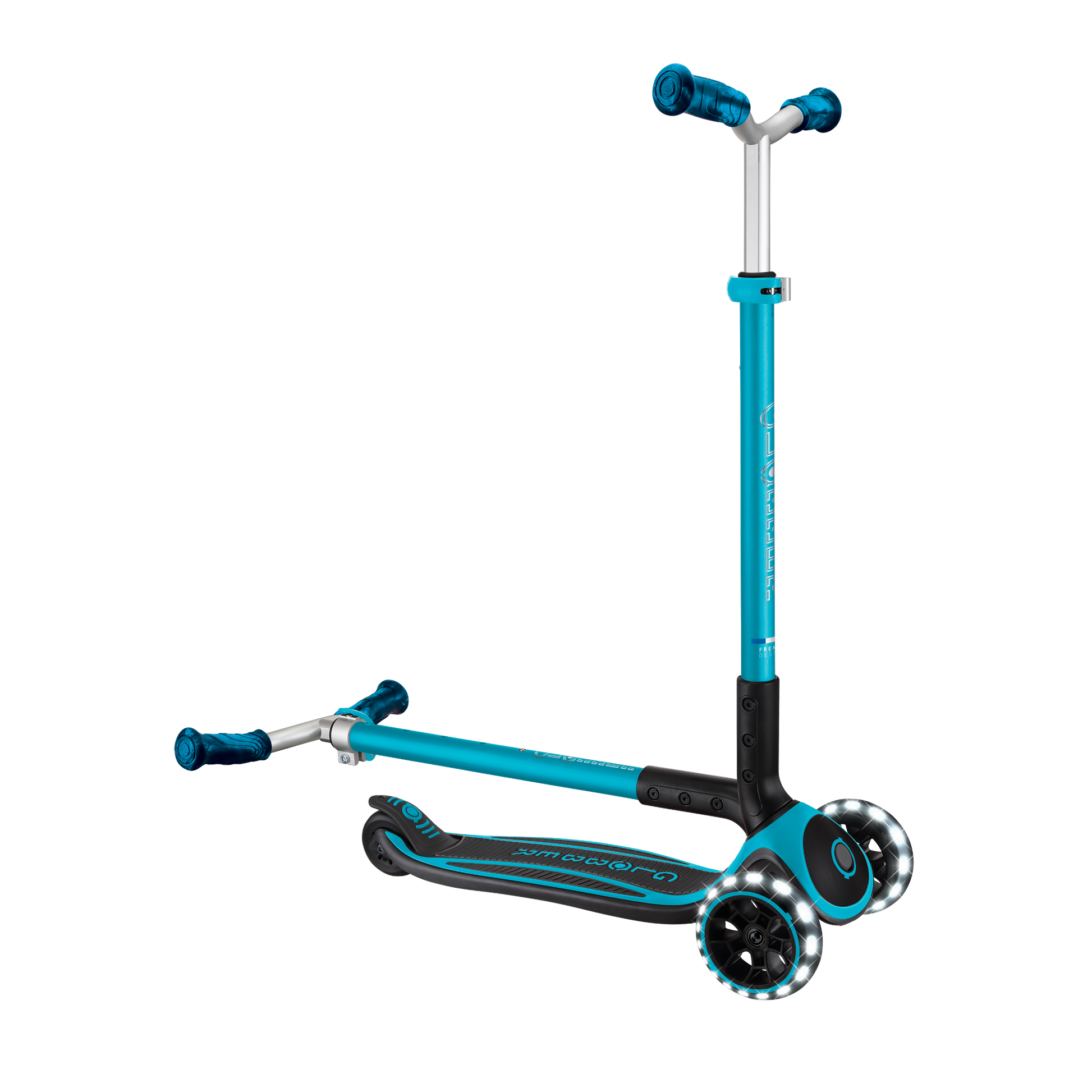 Scooter Globber ACE Lights para Niños y Adultos Aqua