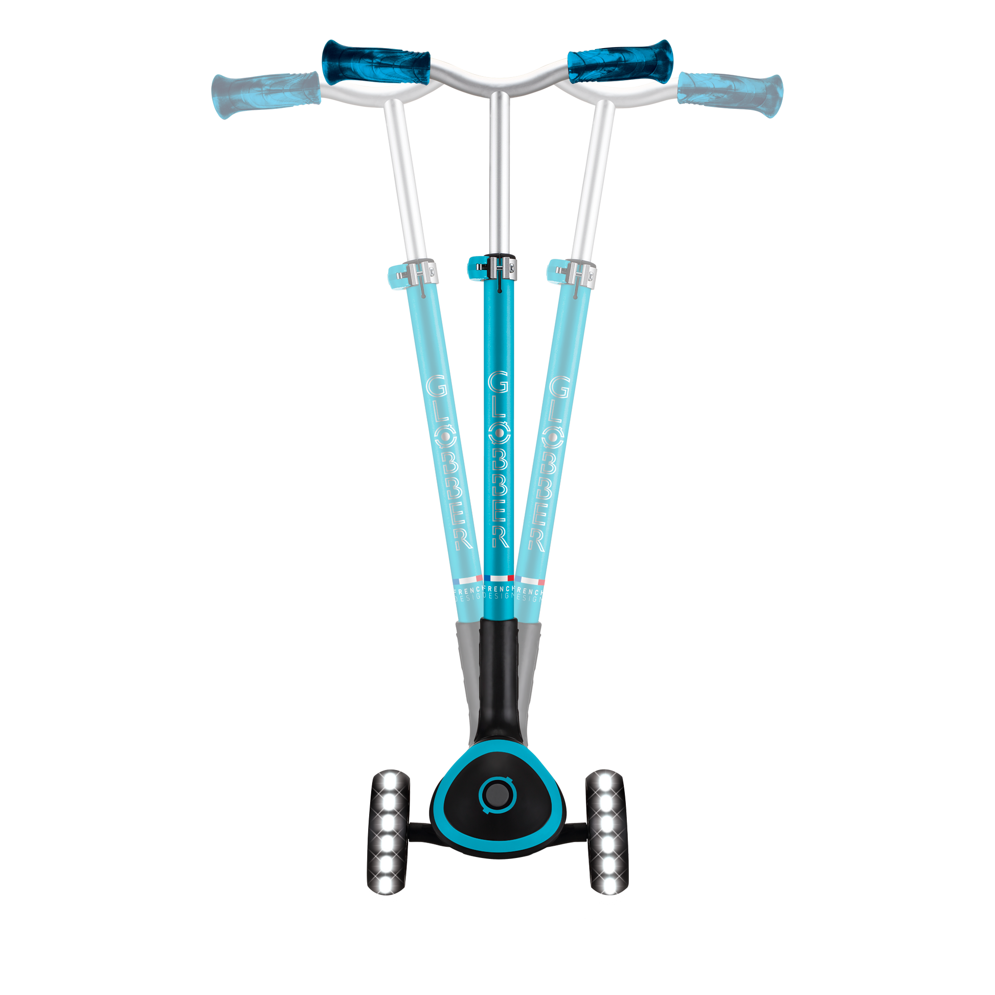 Scooter Globber ACE Lights para Niños y Adultos Aqua