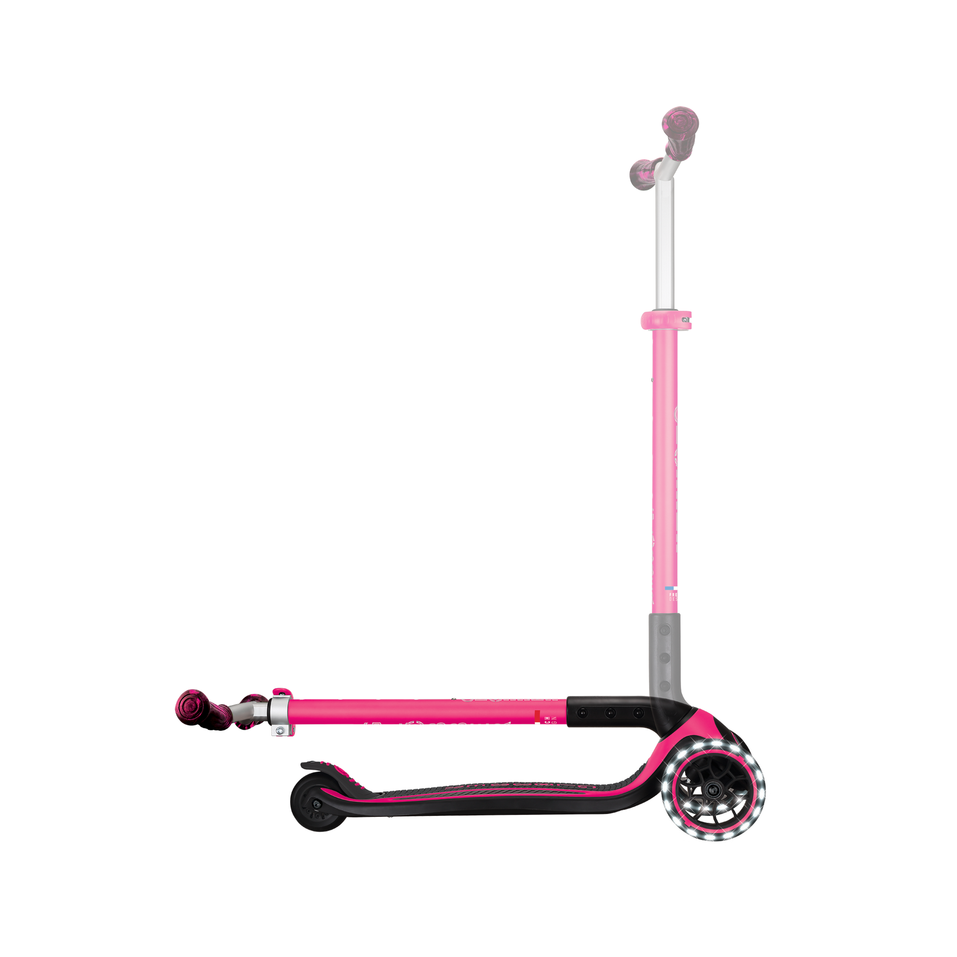 Scooter Globber ACE Lights para Niños y Adultos Fuchsia