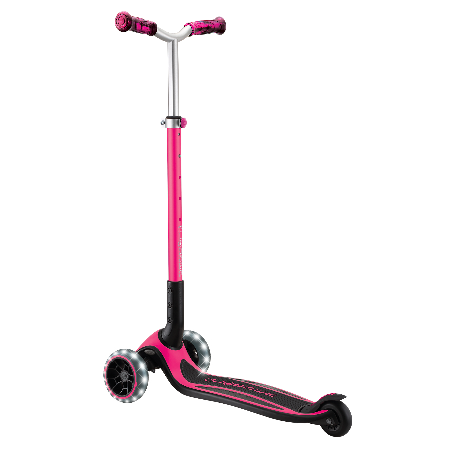 Scooter Globber ACE Lights para Niños y Adultos Fuchsia