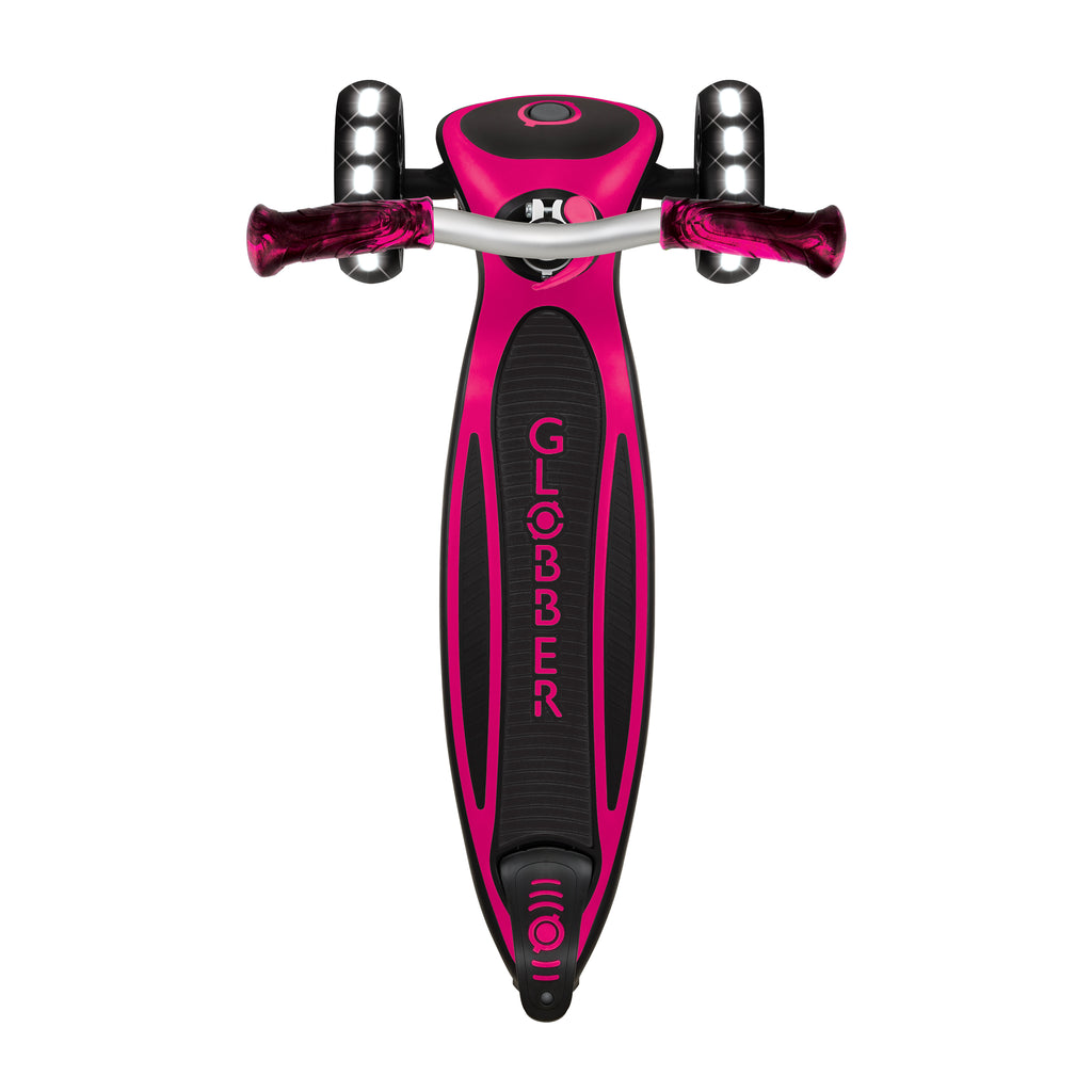 Scooter Globber ACE Lights para Niños y Adultos Fuchsia
