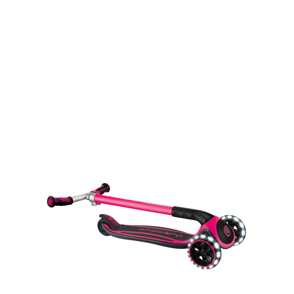Scooter Globber ACE Lights para Niños y Adultos Fuchsia