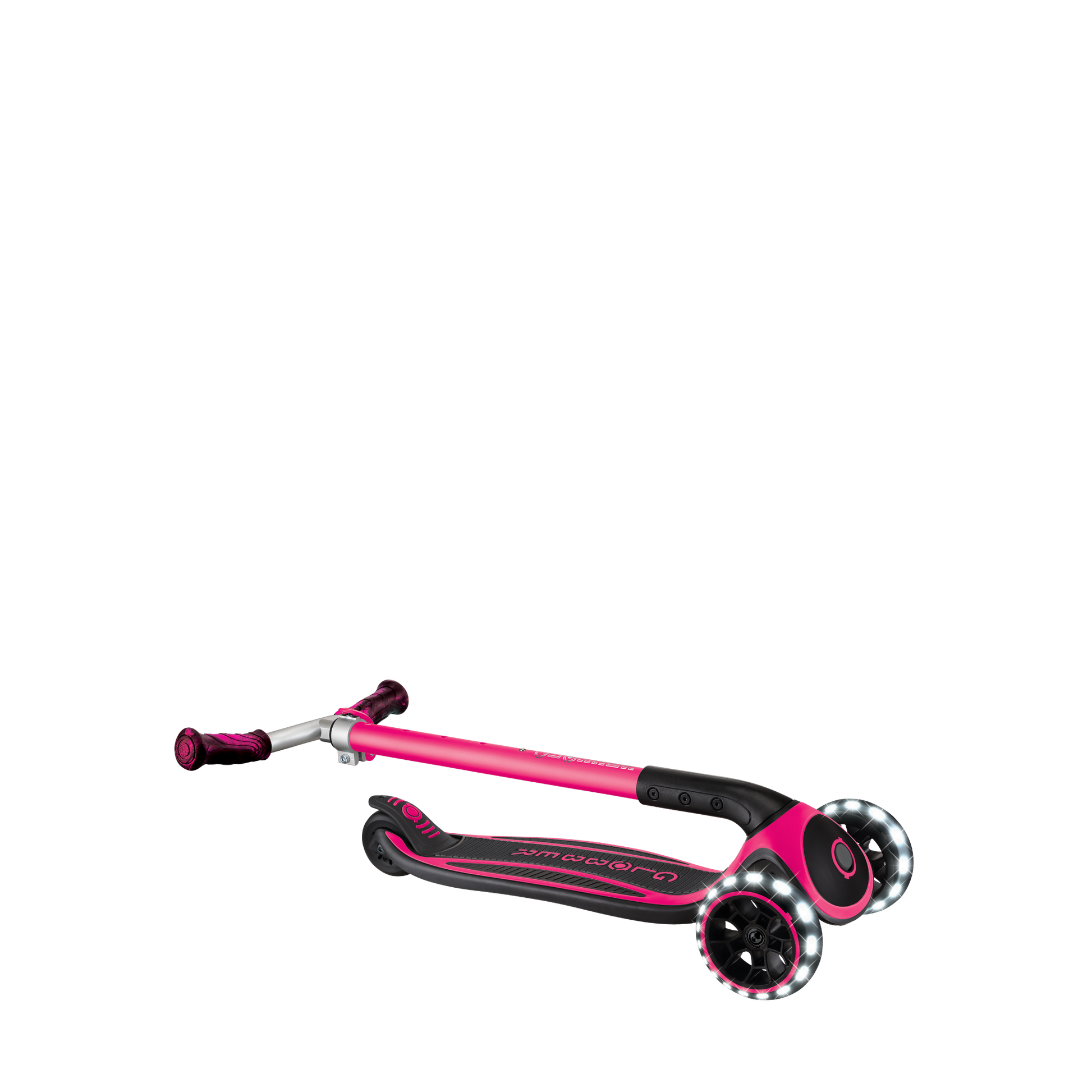 Scooter Globber ACE Lights para Niños y Adultos Fuchsia