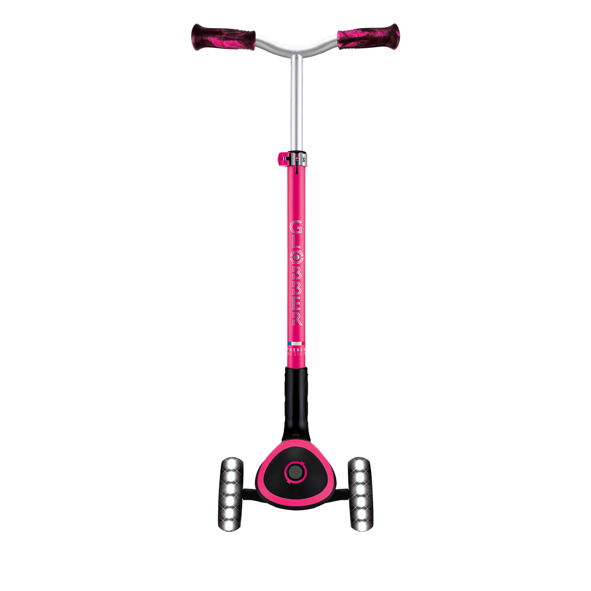 Scooter Globber ACE Lights para Niños y Adultos Fuchsia