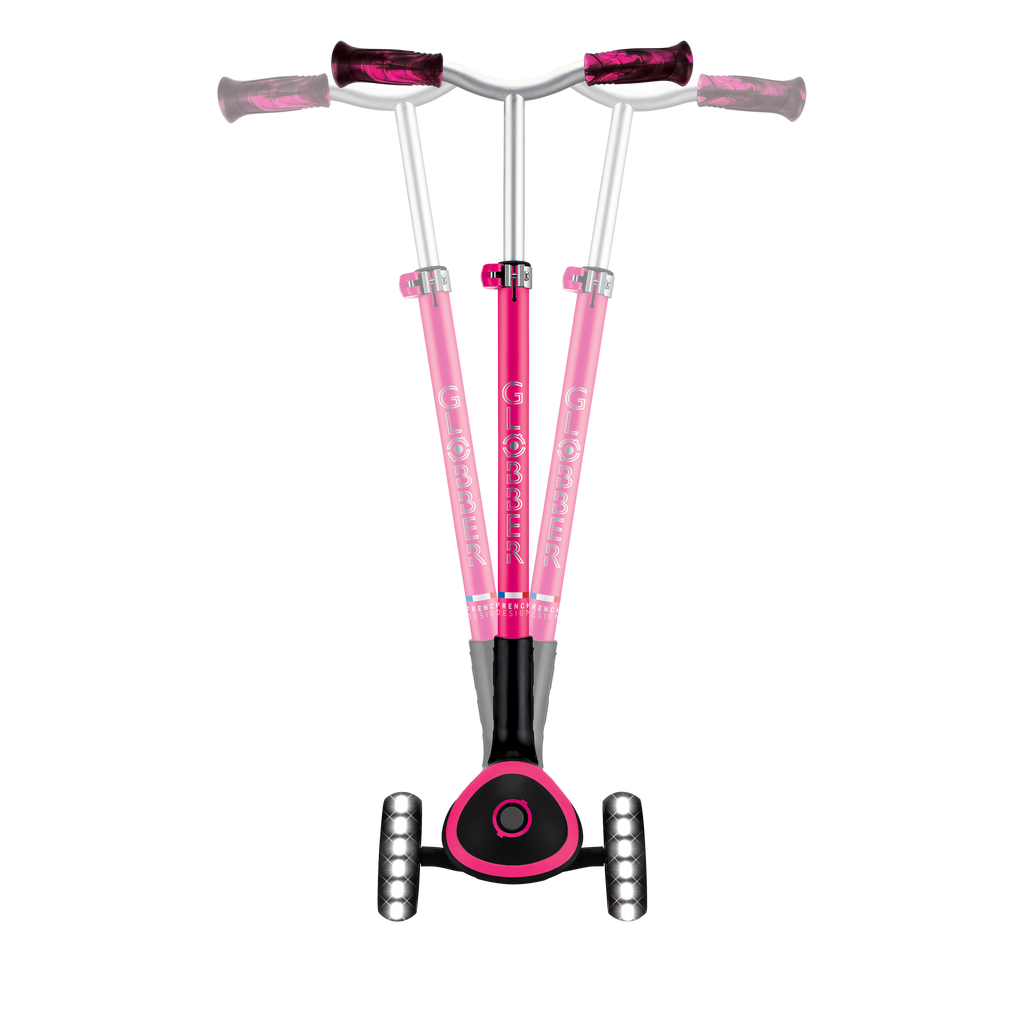Scooter Globber ACE Lights para Niños y Adultos Fuchsia