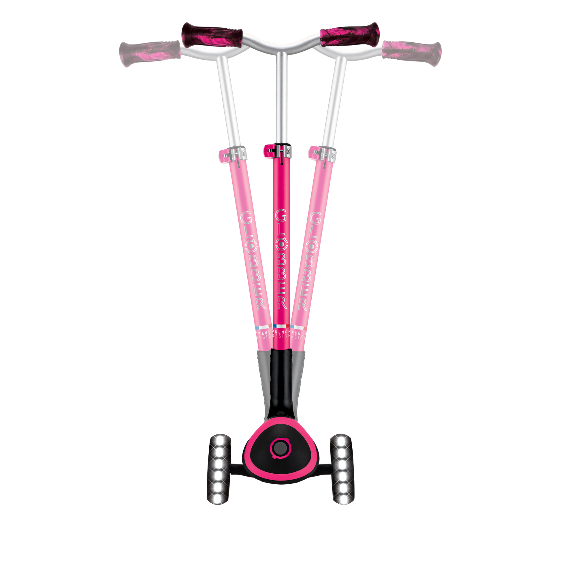 Scooter Globber ACE Lights para Niños y Adultos Fuchsia