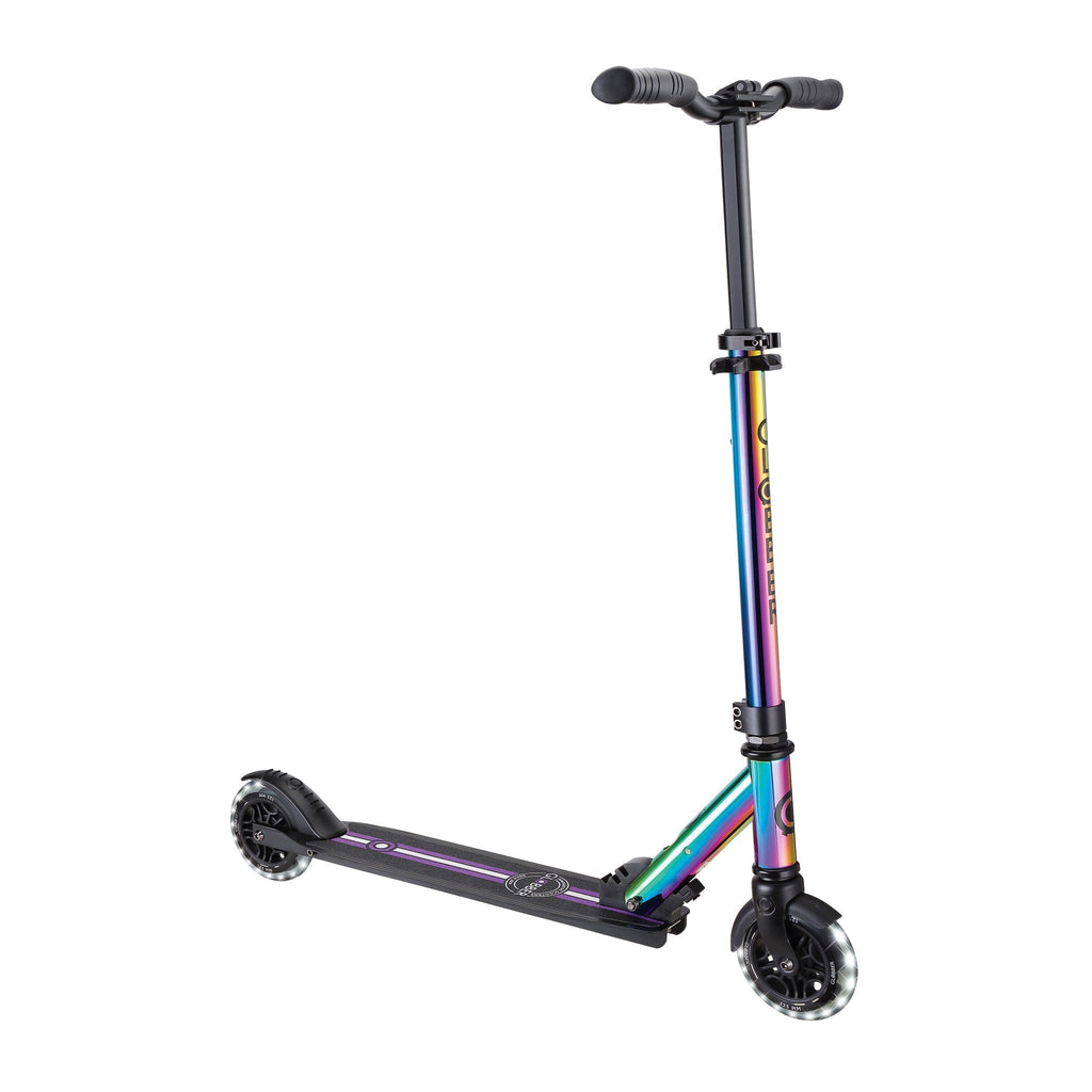 Scooter Globber Flow Element Lights Neochrome, marca oficial Globber