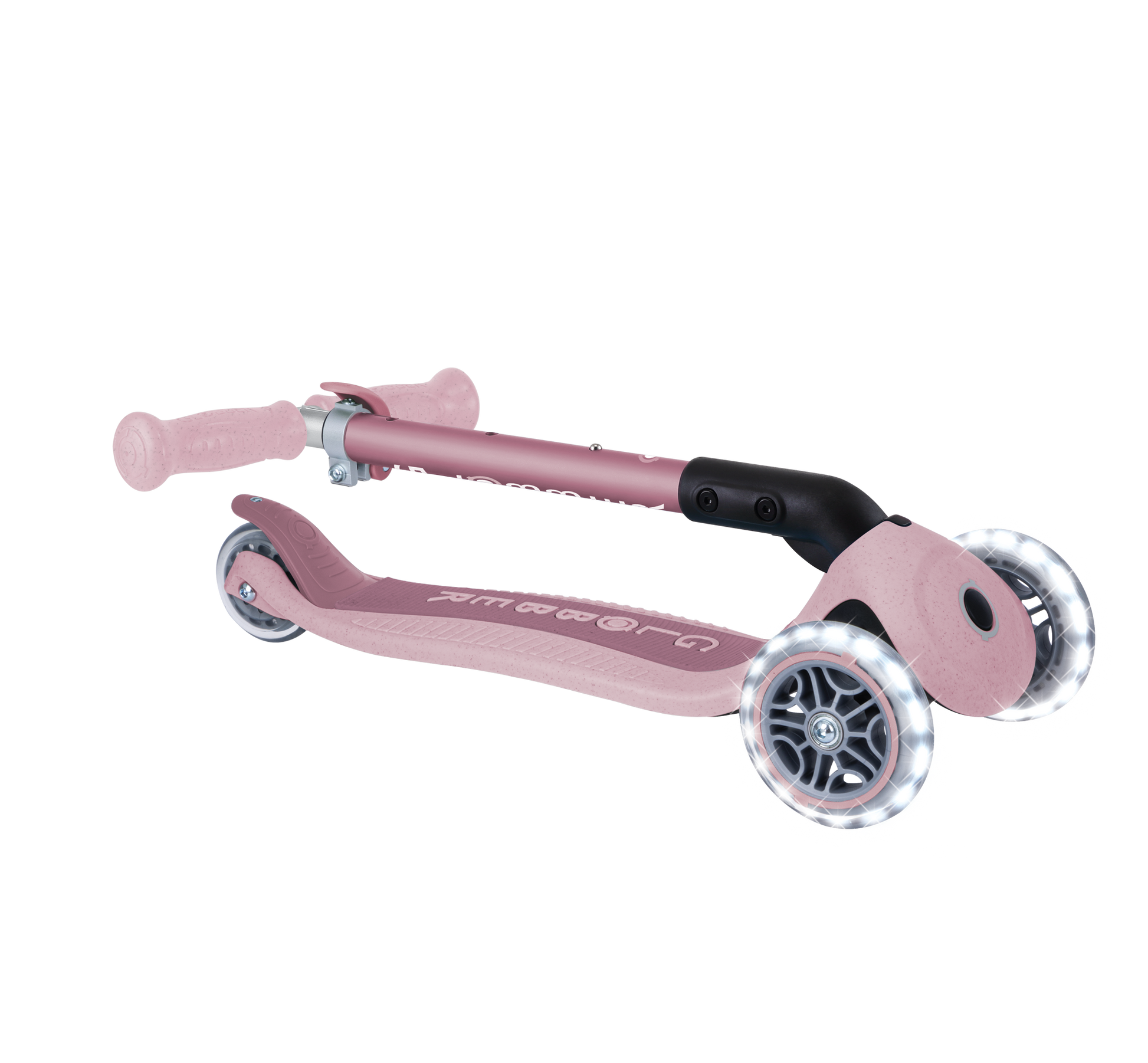 Scooter Infantil 3 Ruedas Globber Ecológico Plegable con Luces Berry