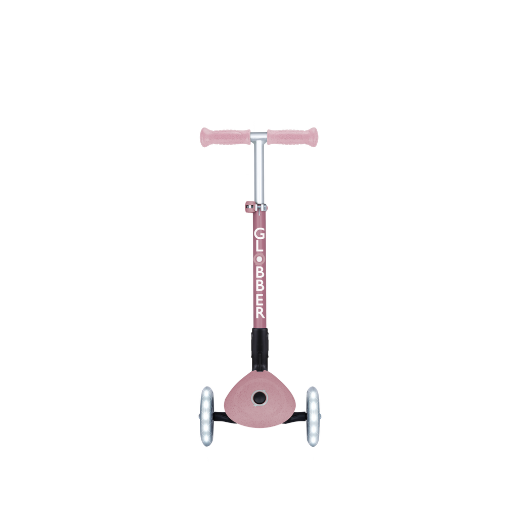 Scooter Infantil 3 Ruedas Globber Ecológico Plegable con Luces Berry
