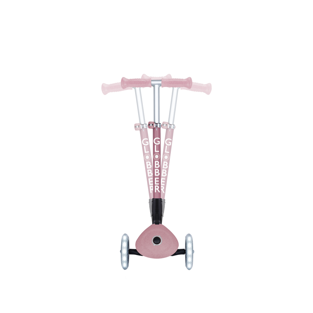 Scooter Infantil 3 Ruedas Globber Ecológico Plegable con Luces Berry