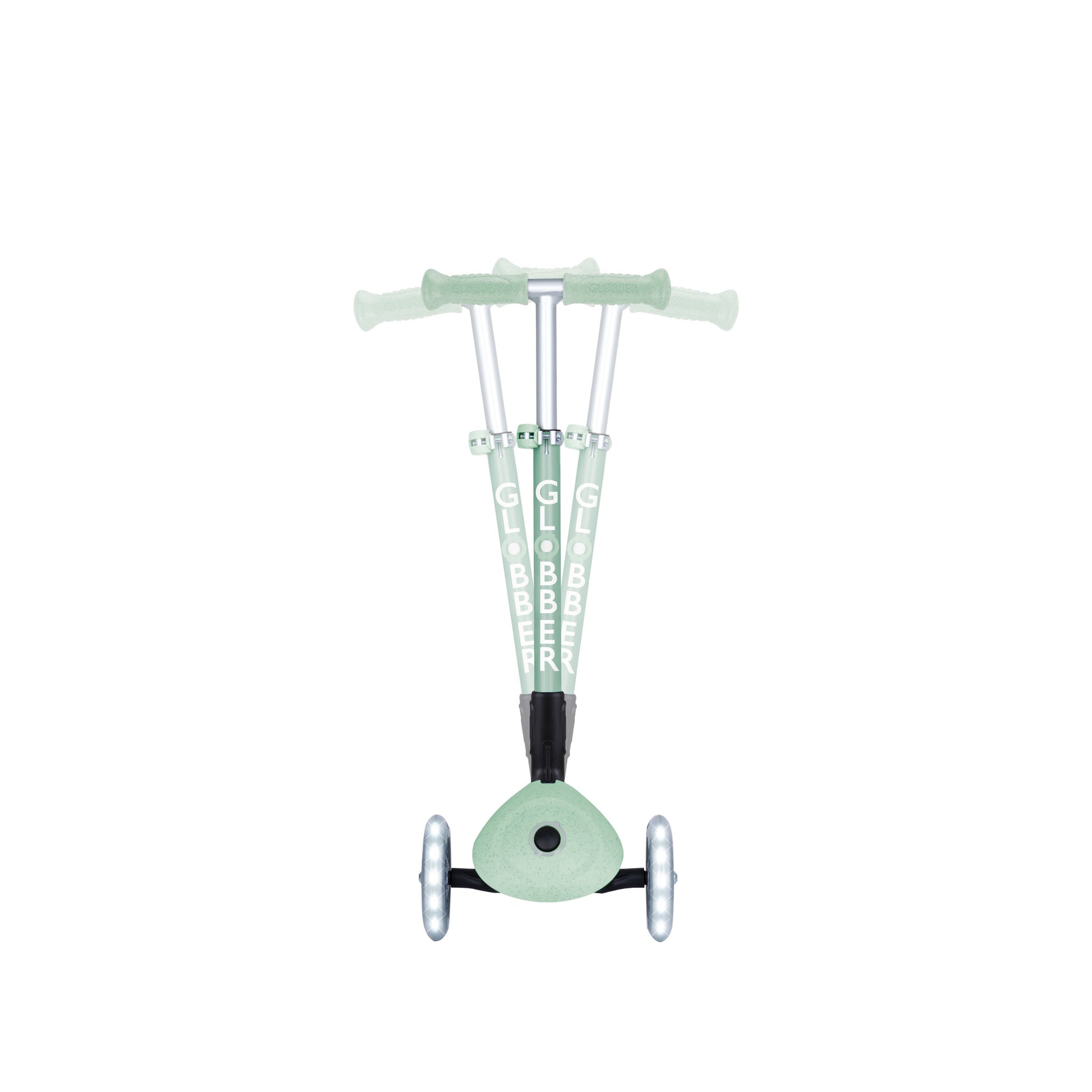 Scooter Infantil 3 Ruedas Globber Ecológico Plegable con Luces Pistachio