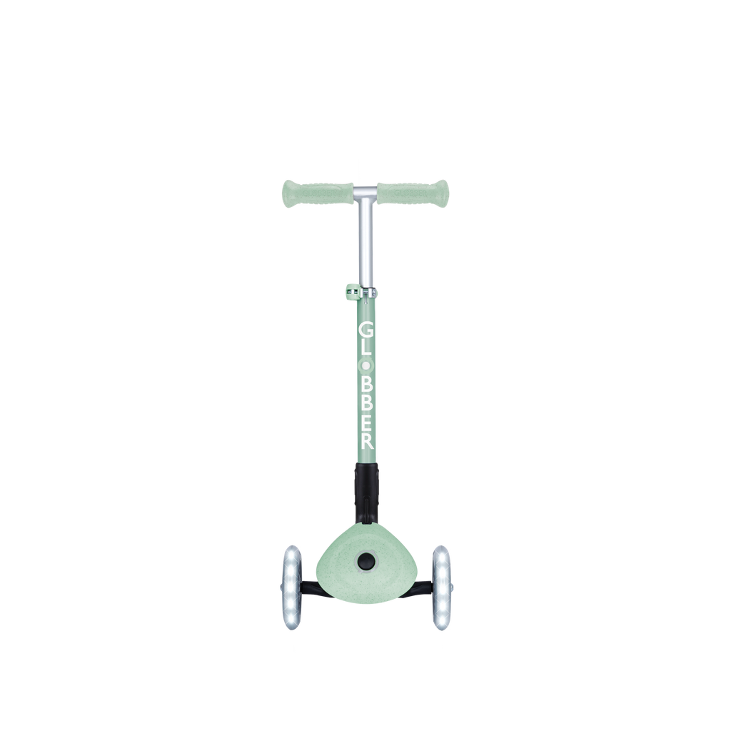 Scooter Infantil 3 Ruedas Globber Ecológico Plegable con Luces Pistachio