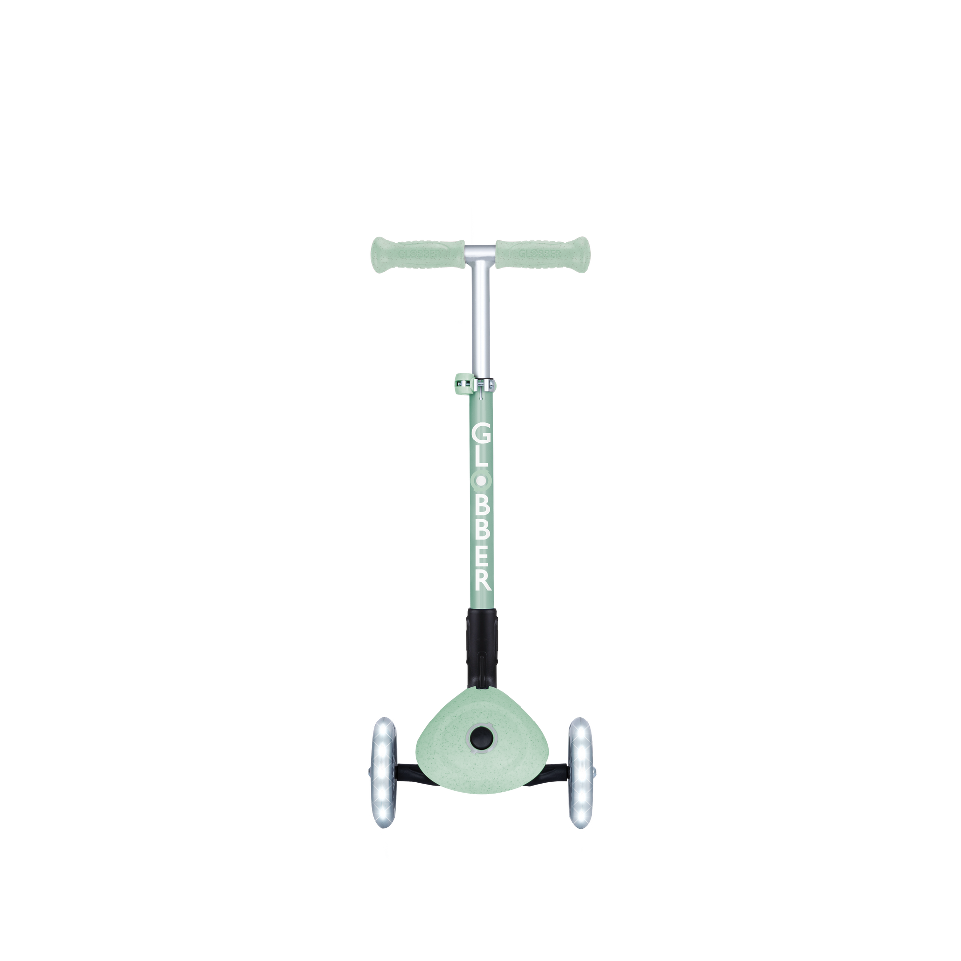 Scooter Infantil 3 Ruedas Globber Ecológico Plegable con Luces Pistachio