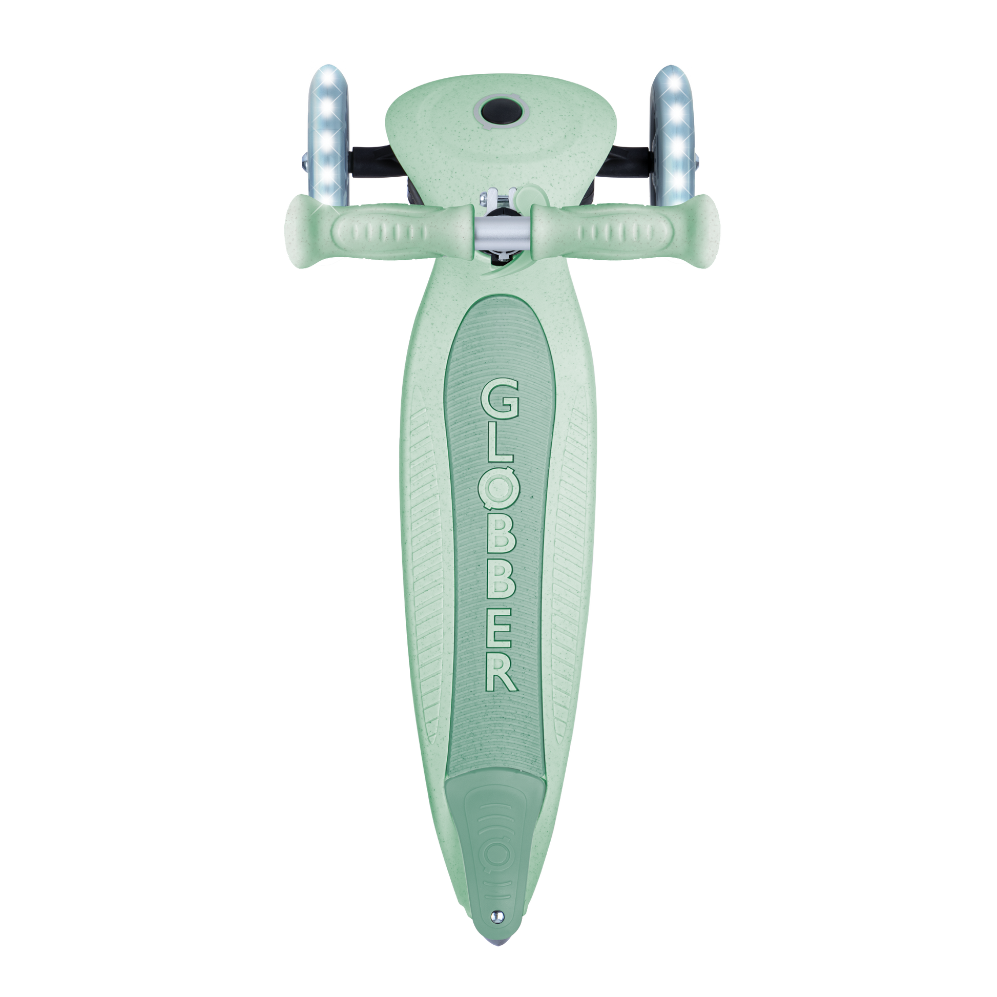 Scooter Infantil 3 Ruedas Globber Ecológico Plegable con Luces Pistachio