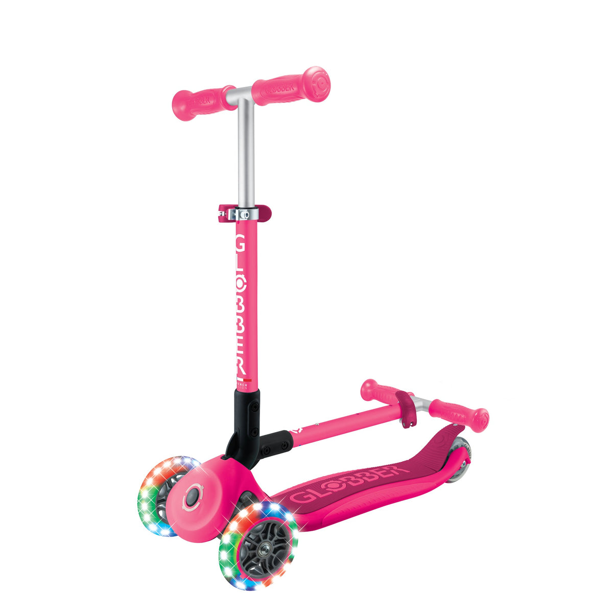 Scooter Infantil 3 Ruedas Globber Lights Plegable Fuchsia (vista de detalle 10)
