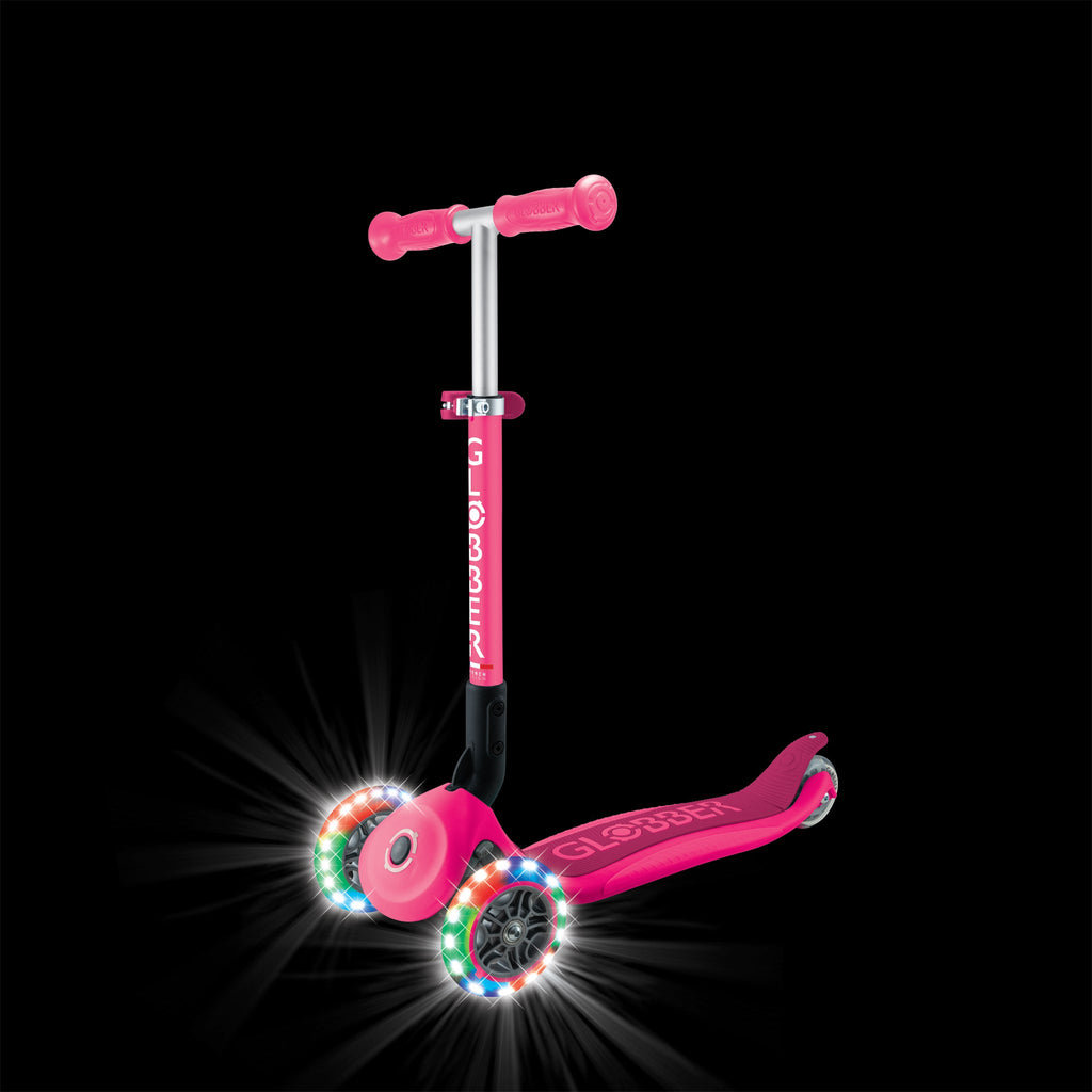 Scooter Infantil 3 Ruedas Globber Lights Plegable Fuchsia (vista de detalle 2)