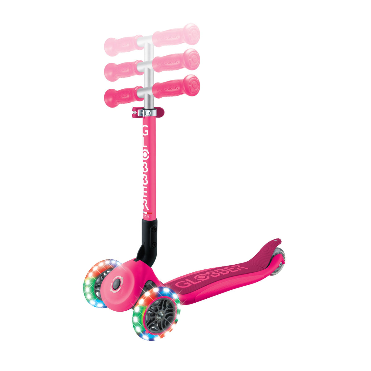 Scooter Infantil 3 Ruedas Globber Lights Plegable Fuchsia (vista de detalle 3)