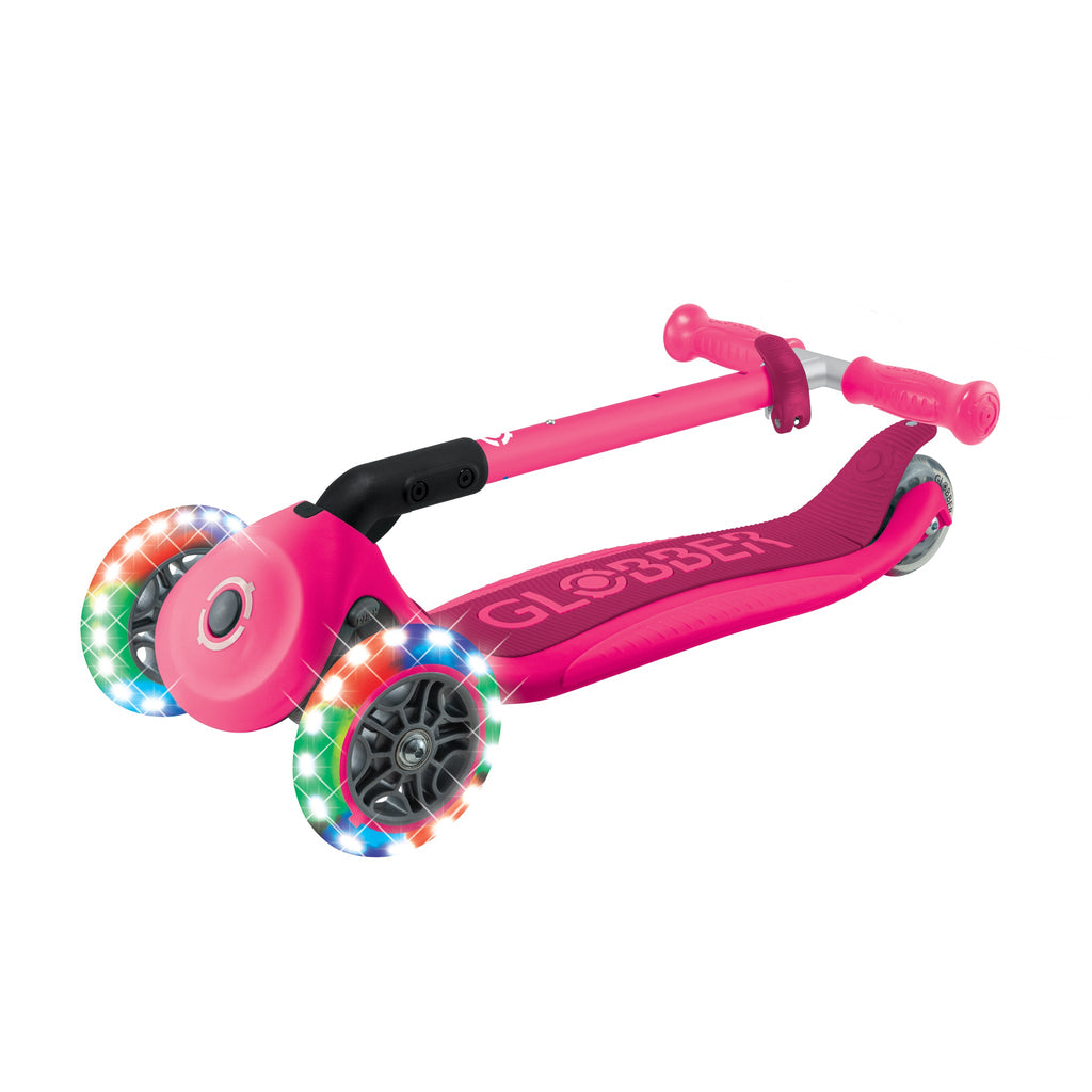Scooter Infantil 3 Ruedas Globber Lights Plegable Fuchsia (vista de detalle 4)