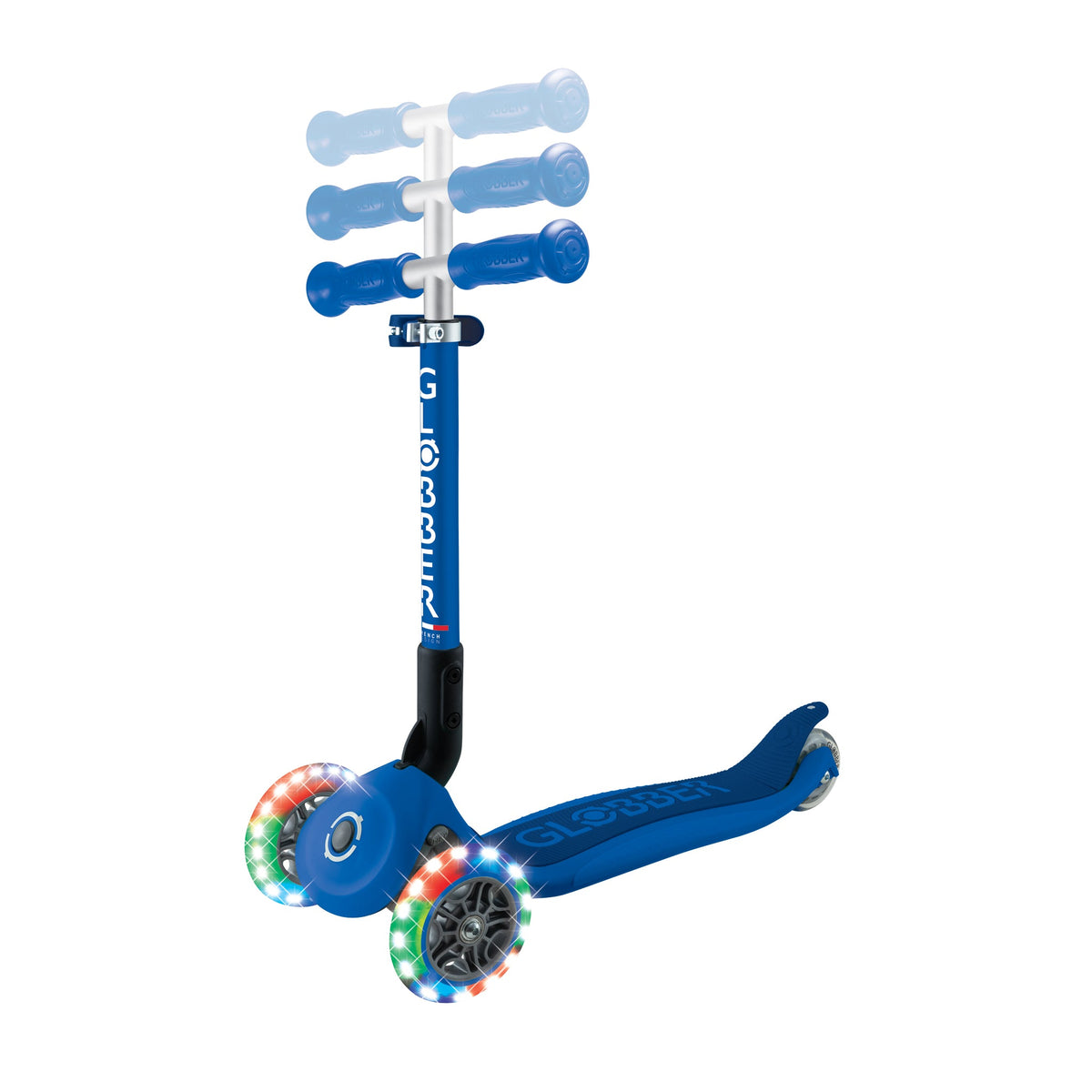 Scooter Infantil 3 Ruedas Globber Lights Plegable Navy Blue (vista de detalle 1)