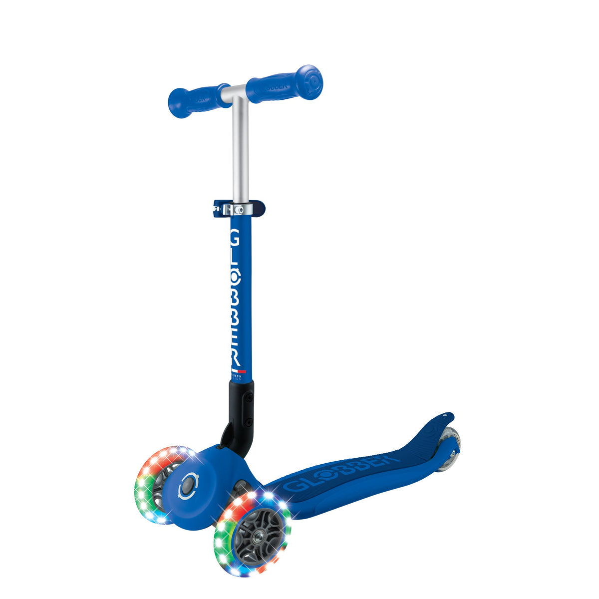 Scooter Infantil 3 Ruedas Globber Lights Plegable Navy Blue