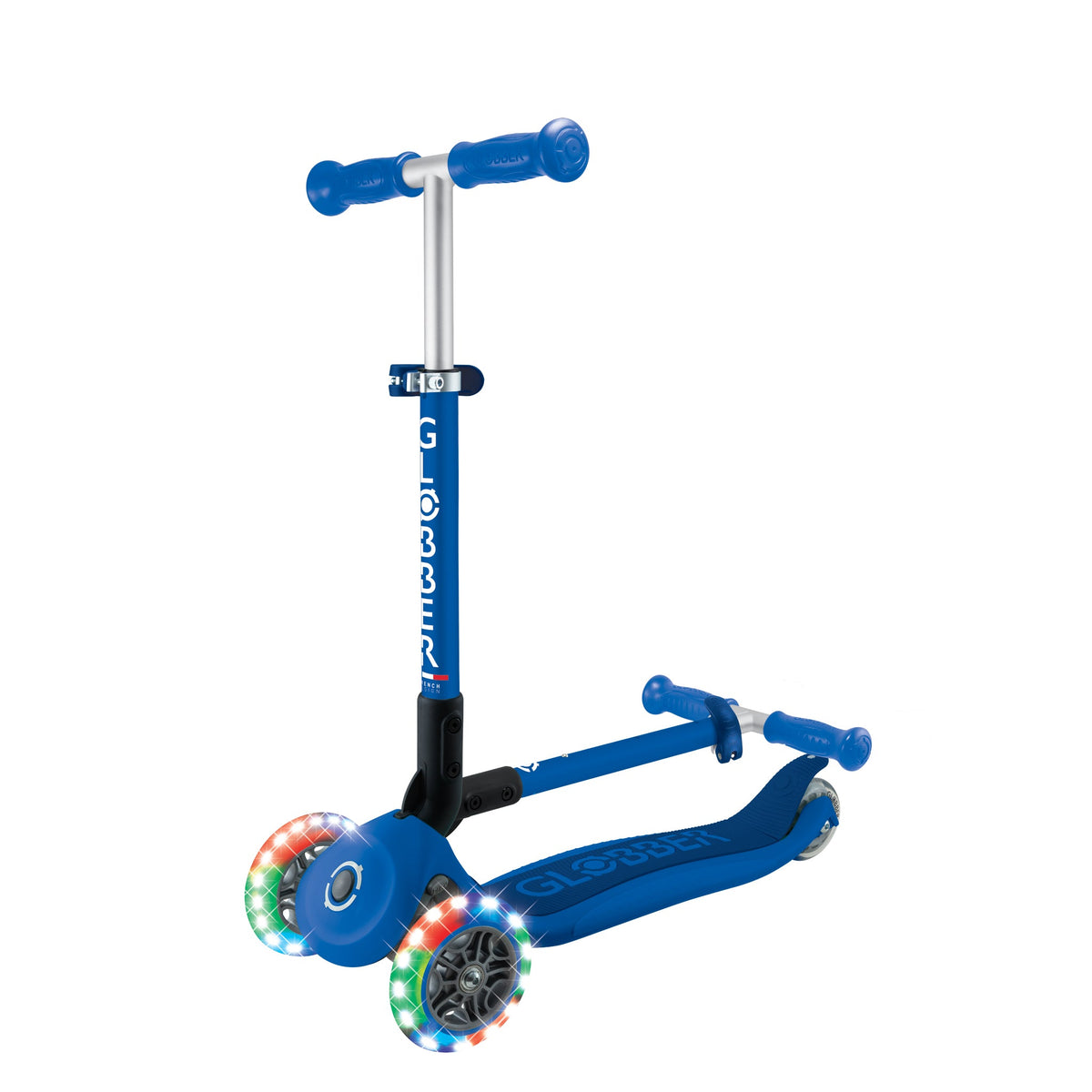 Scooter Infantil 3 Ruedas Globber Lights Plegable Navy Blue (vista de detalle 3)