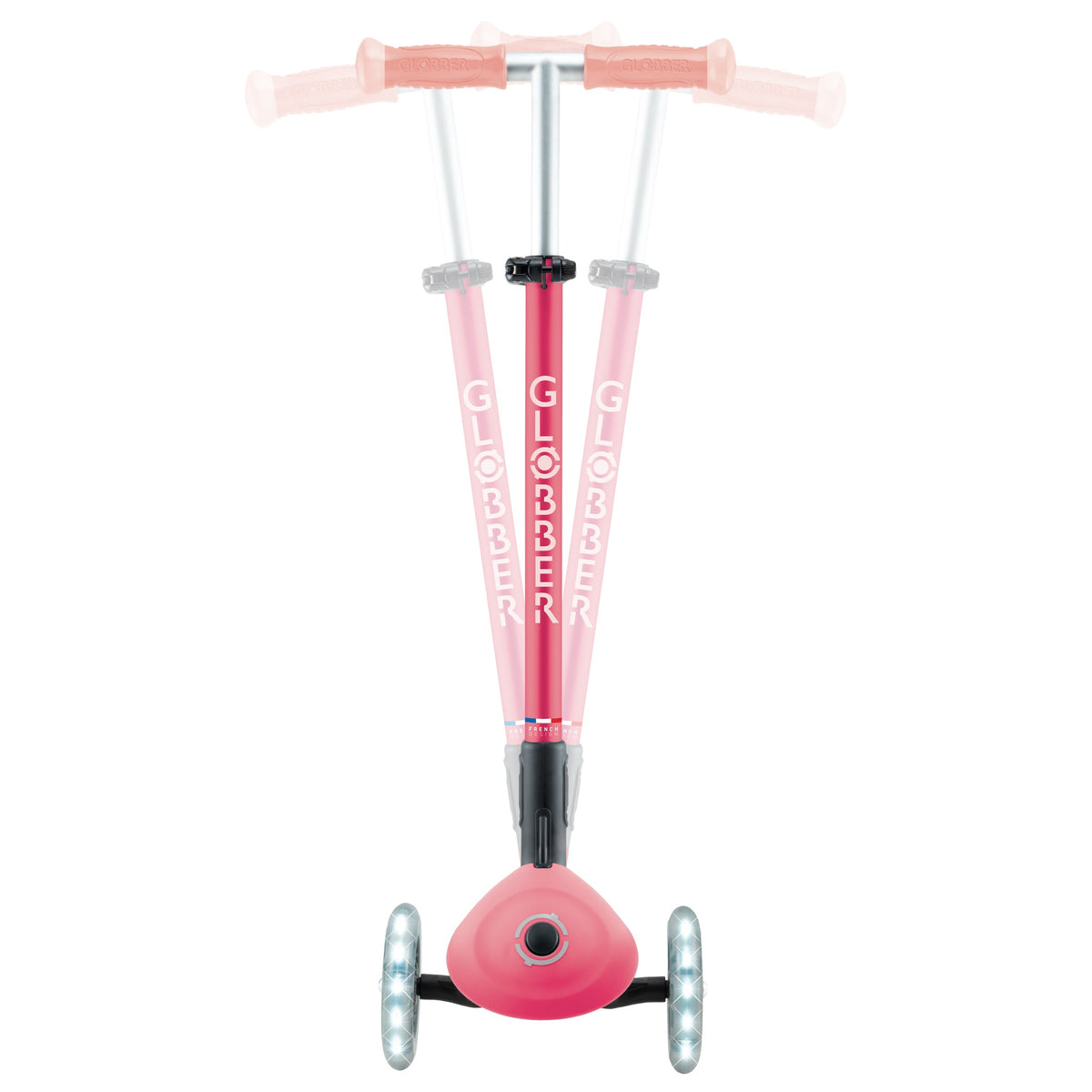 Scooter Infantil Globber Elite Glow Lights Coral Pink (vista de detalle 3)