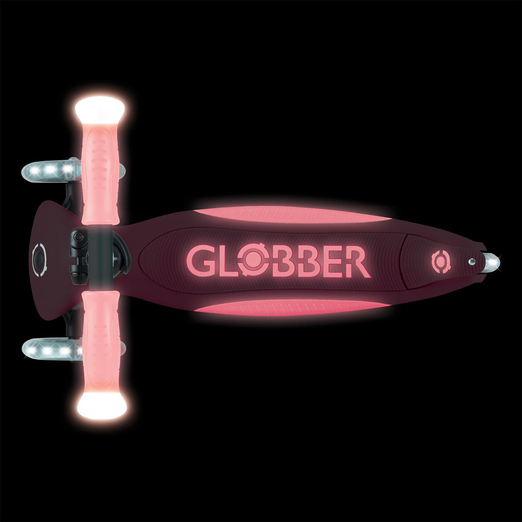 Scooter Infantil Globber Elite Glow Lights Coral Pink (vista de detalle 13)