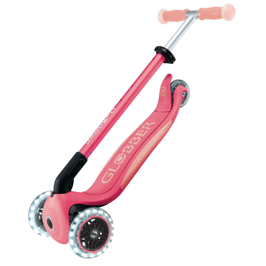 Scooter Infantil Globber Elite Glow Lights Coral Pink (vista de detalle 16)