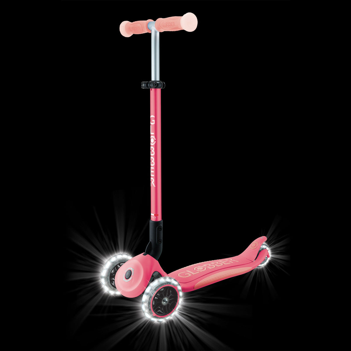 Scooter Infantil Globber Elite Glow Lights Coral Pink (vista de detalle 9)