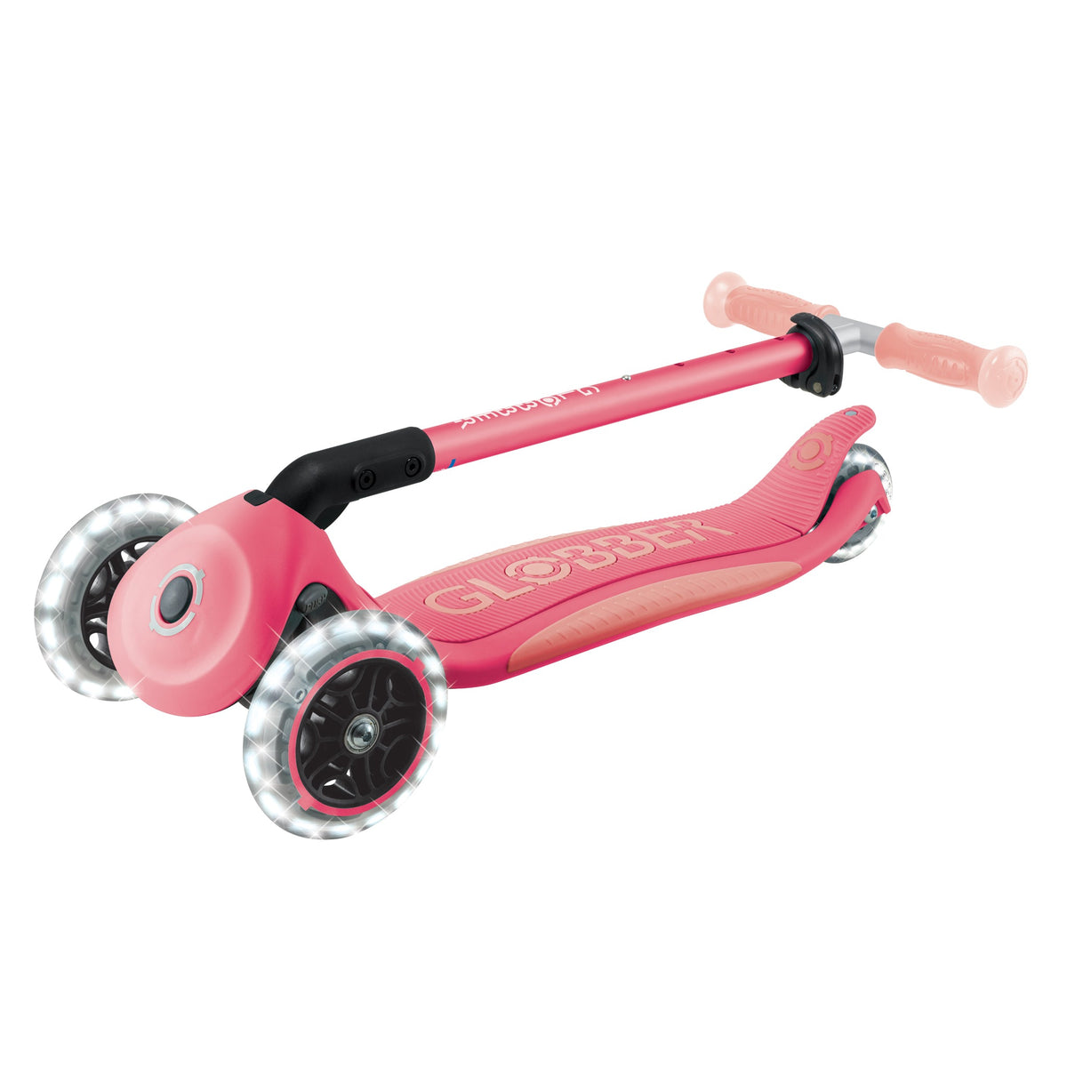 Scooter Infantil Globber Elite Glow Lights Coral Pink (vista de detalle 7)