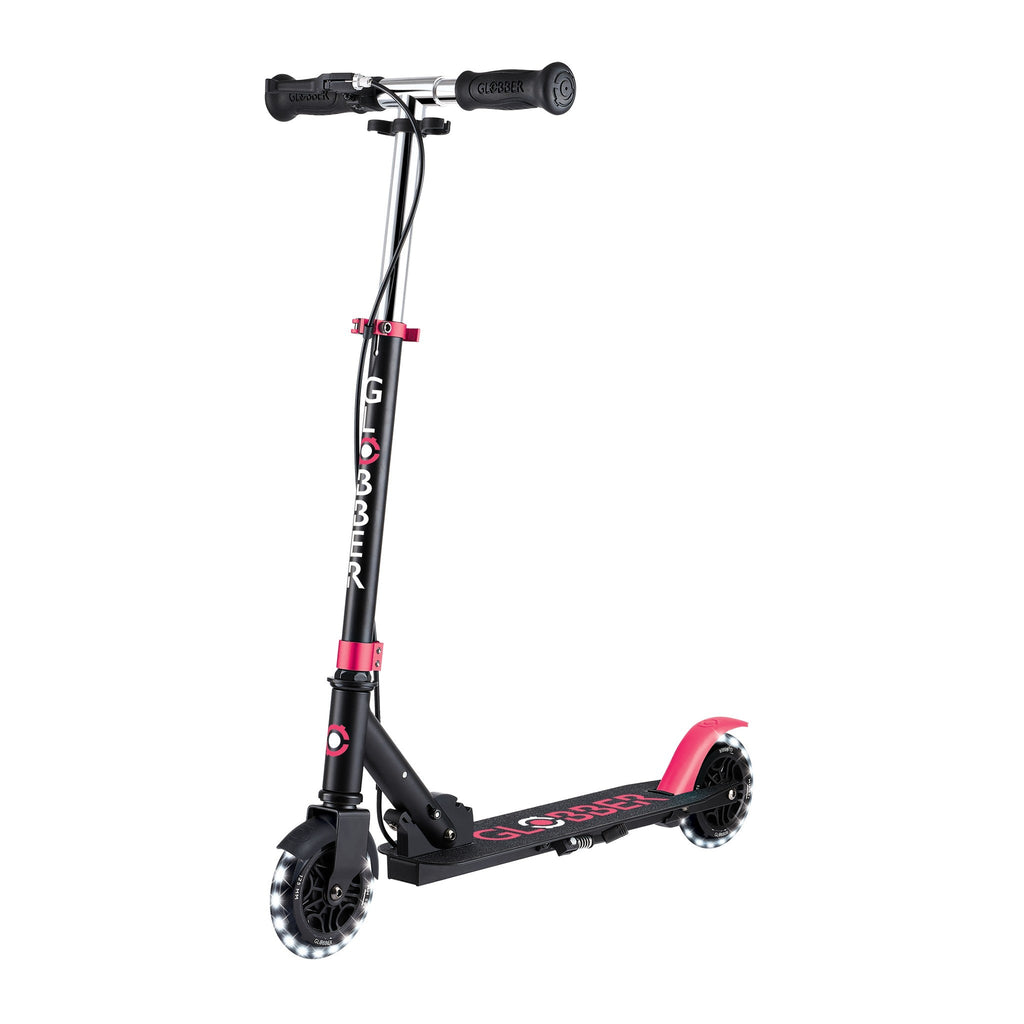 Scooter Infantil Globber Flow Element Junior Lights Black Pink
