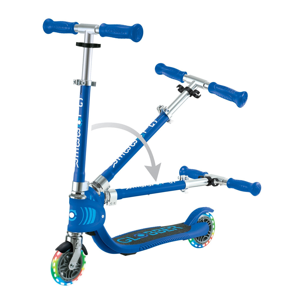 Scooter Infantil Globber Flow Foldable Junior Lights Navy Blue (vista de detalle 7)