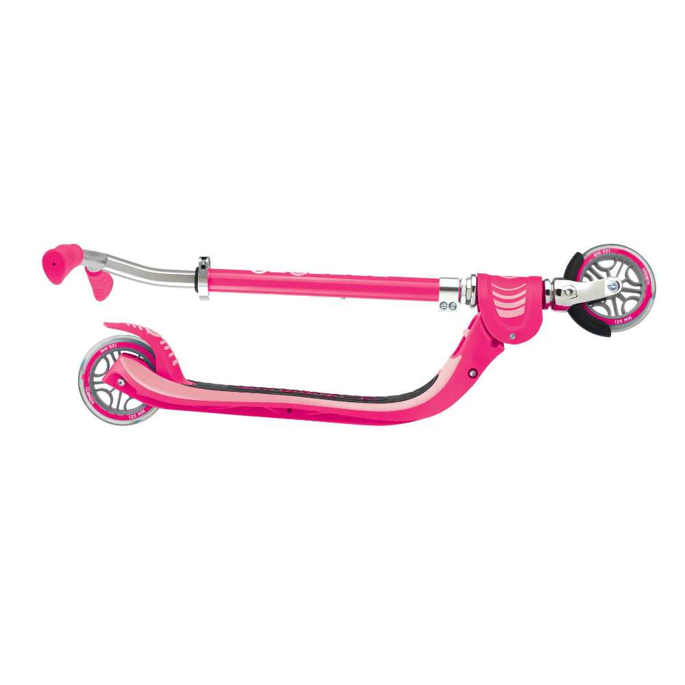 Scooter Infantil Globber Flow Junior Plegable con Luces LED Fuchsia